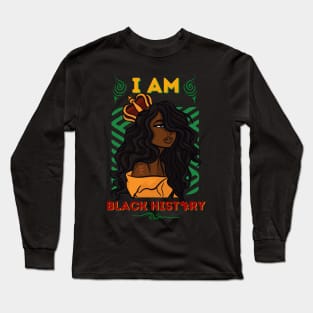 I Am Black History Melanated Queen Long Sleeve T-Shirt